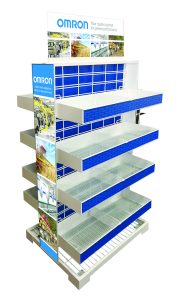 OMRON Sheet Metal Point of Purchase Display and Stand